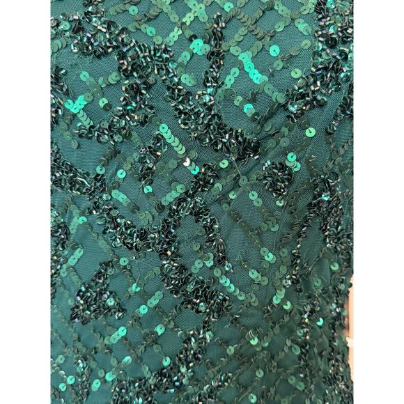 New ~ MAC DUGGAL ~ Sequin Plaid Halterneck Cocktail Dress Sz 0 - Picture 6 of 9